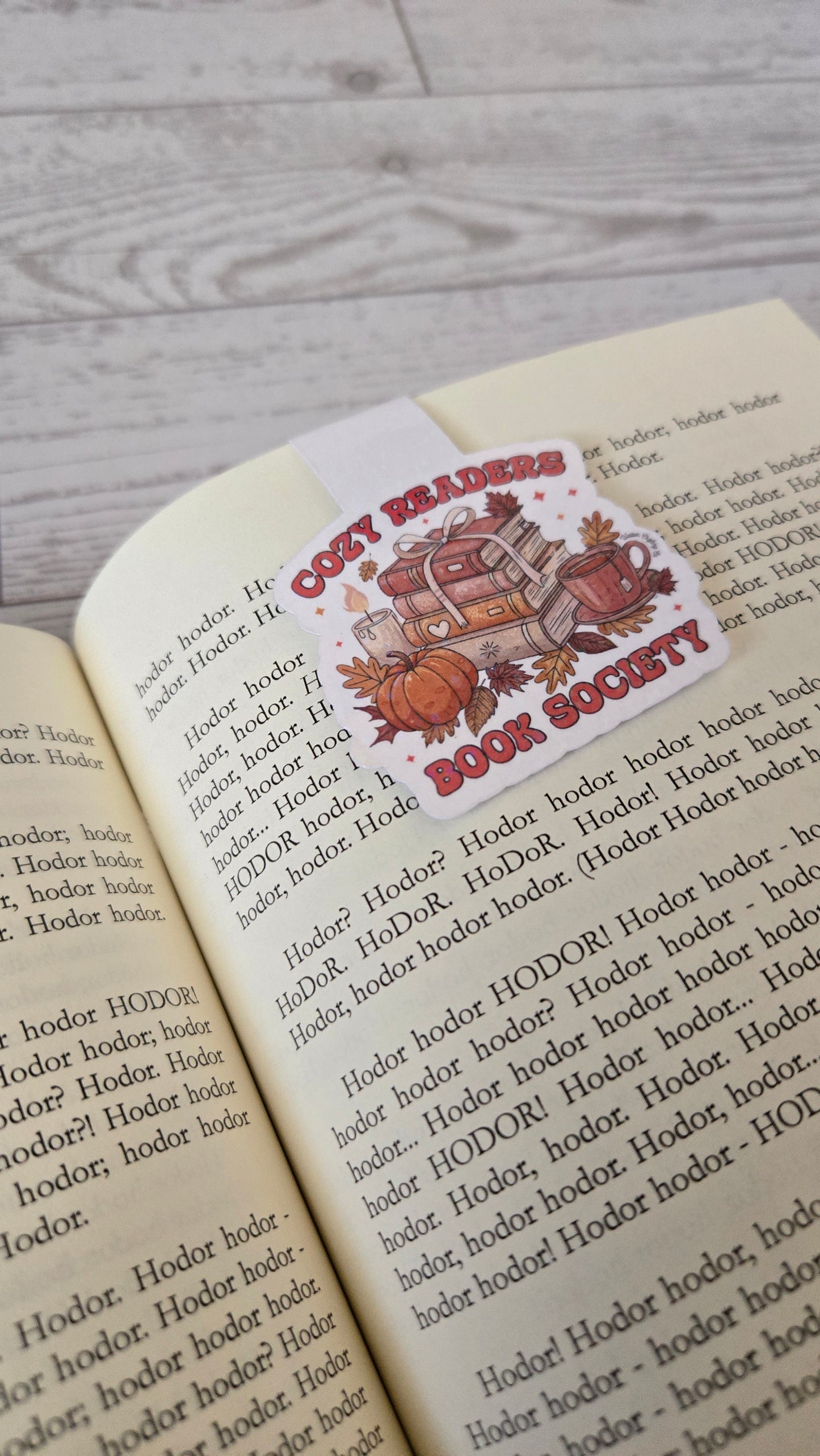 Cozy Readers Book Society Magnetic Bookmark