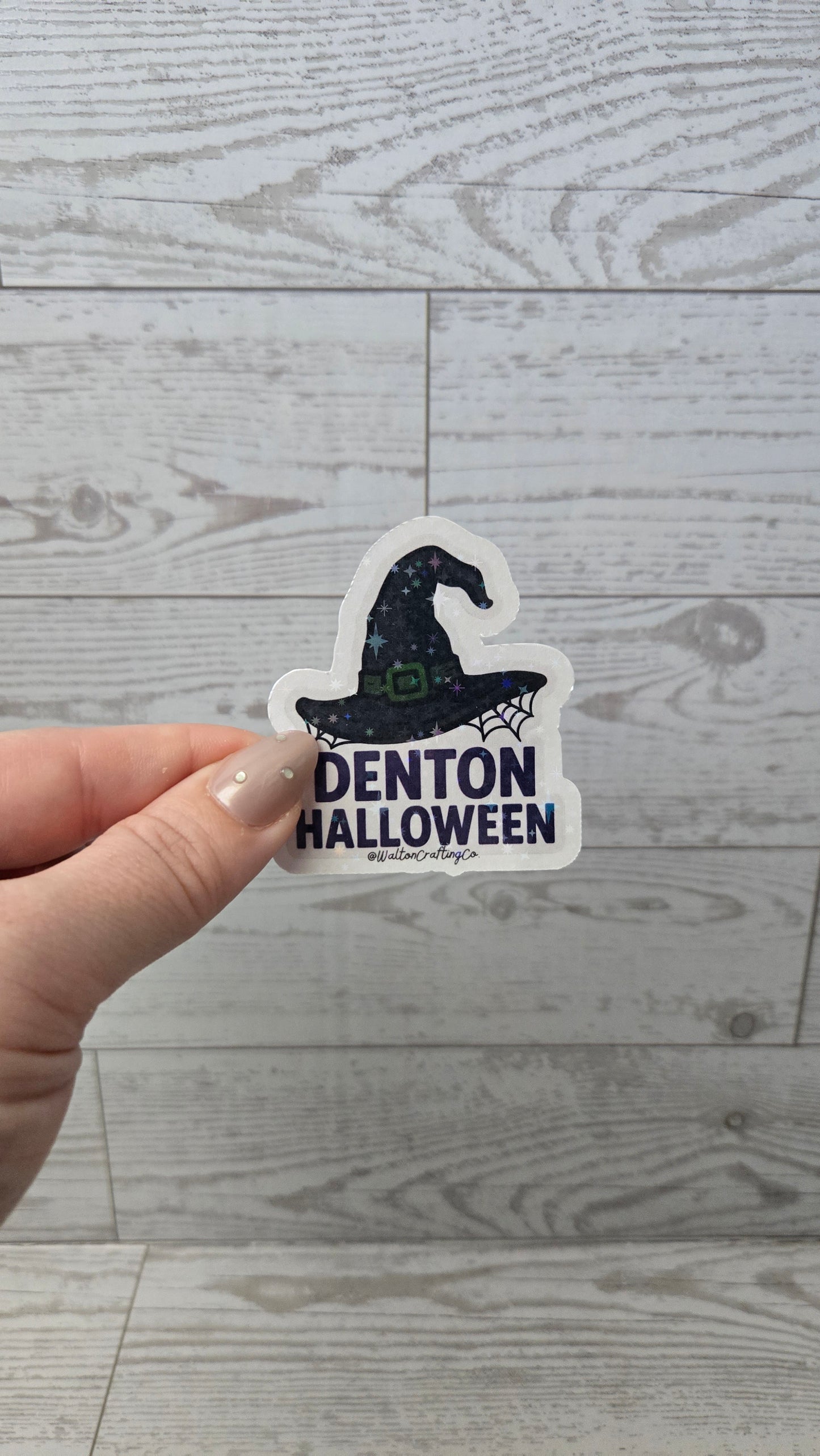 Denton Halloween Witch Hat Sticker