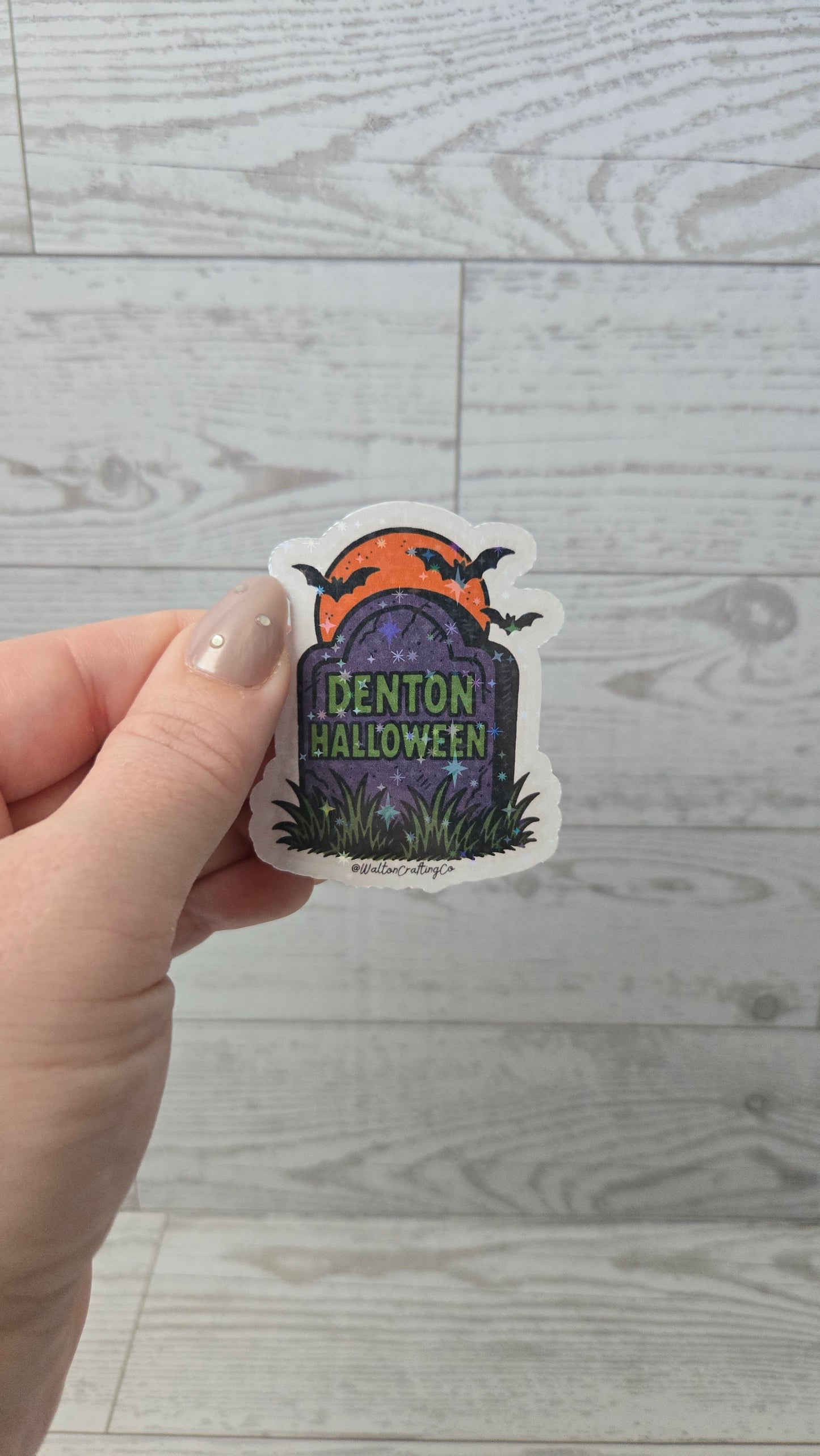 Denton Halloween Headstone Sticker