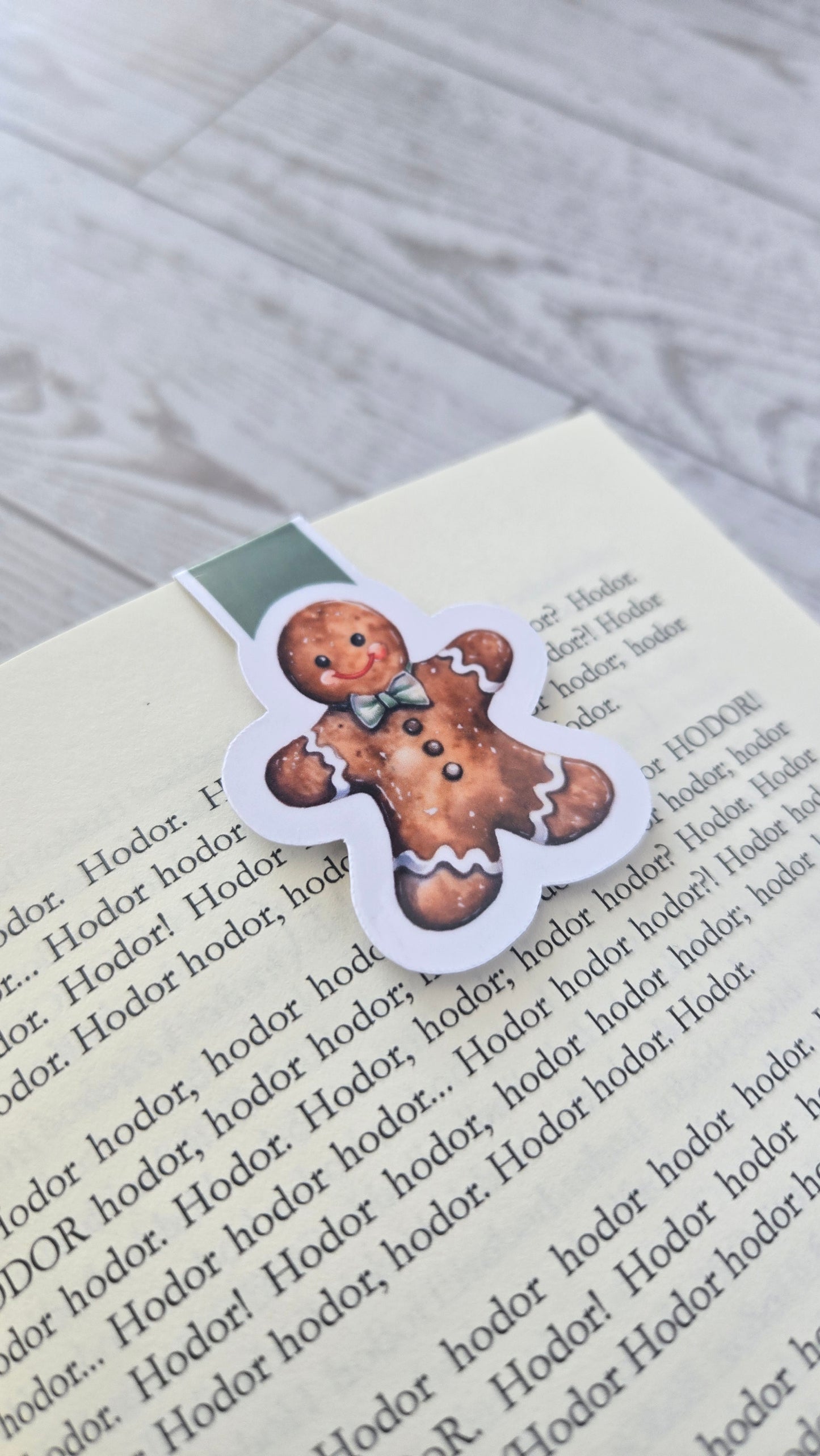 Gingerbread Man Magnetic Bookmark