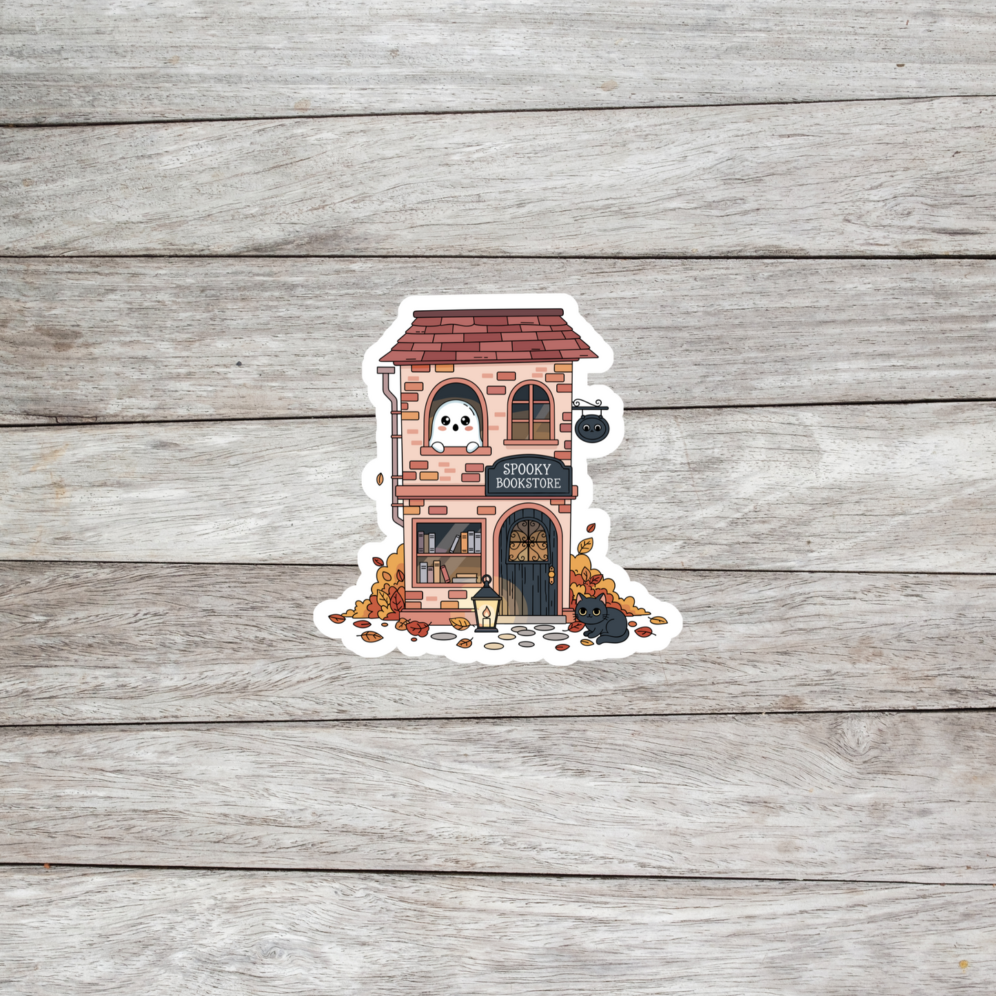 Redbrick Spooky Bookstore Sticker