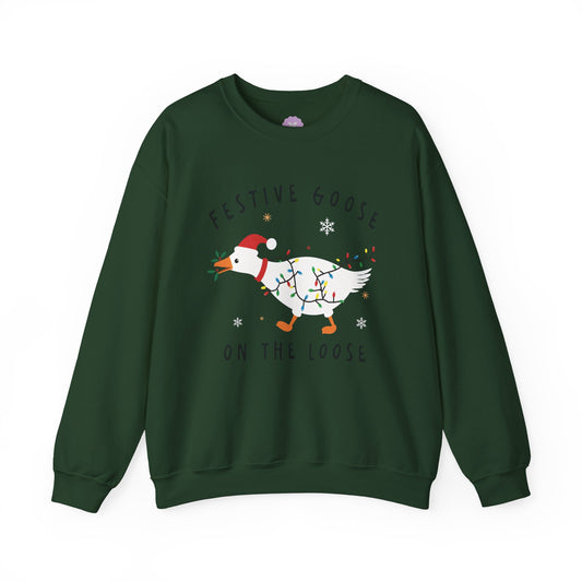 Festive Goose on the Loose Sweatshirt