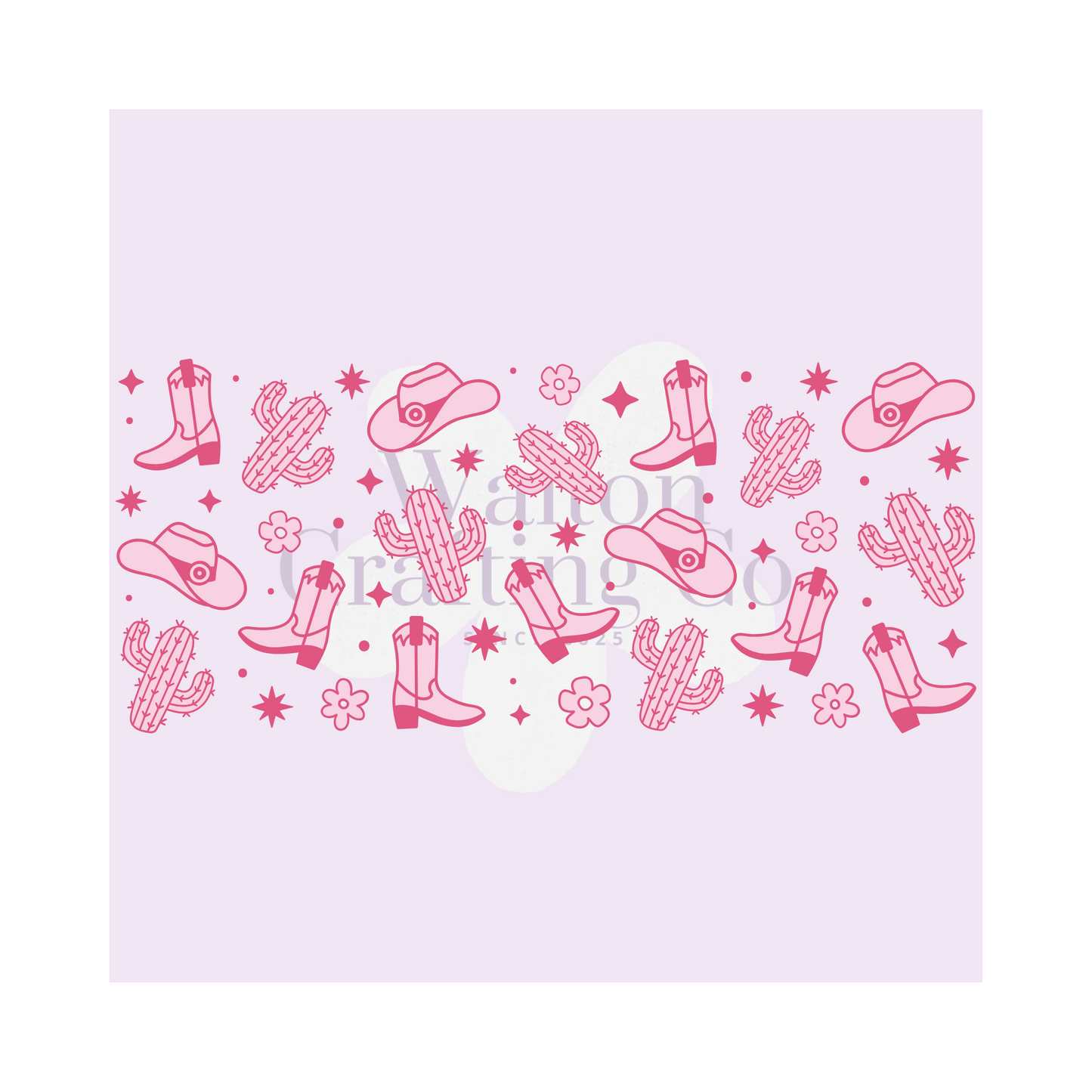 Cacti Cowgirl Clear 16oz Glass Cup