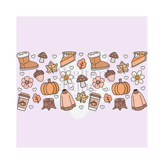 Pumpkin Spice & Everything Nice Clear 16oz Glass Cup