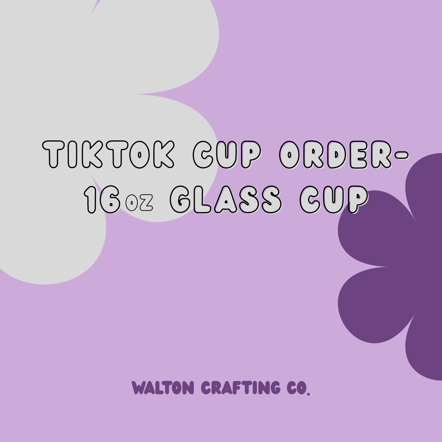 ✨ 16oz Custom Glass Cup – Handmade Live on TikTok!
