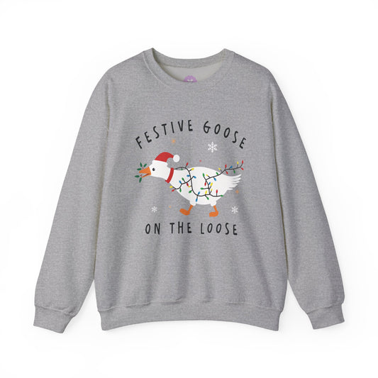 Festive Goose on the Loose Sweatshirt