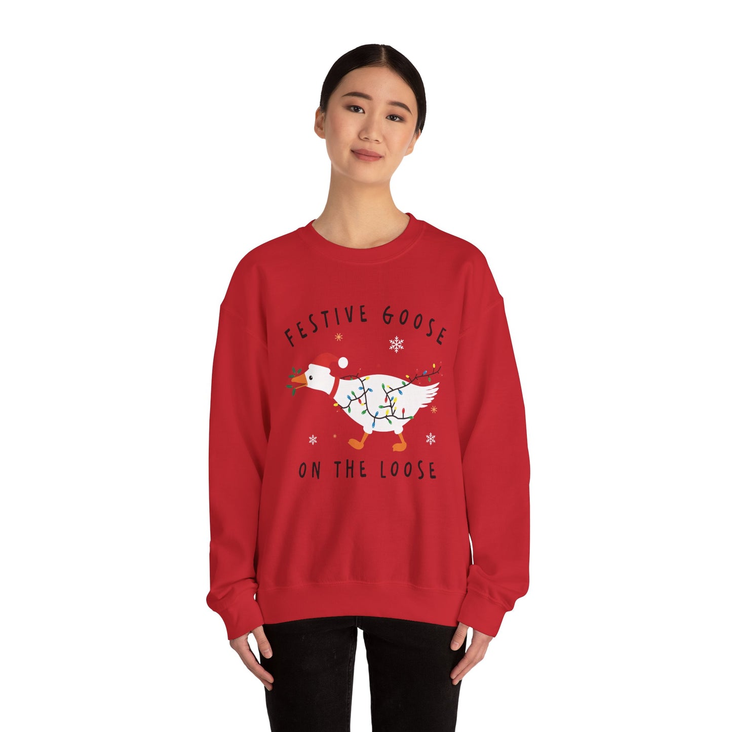 Festive Goose on the Loose Sweatshirt