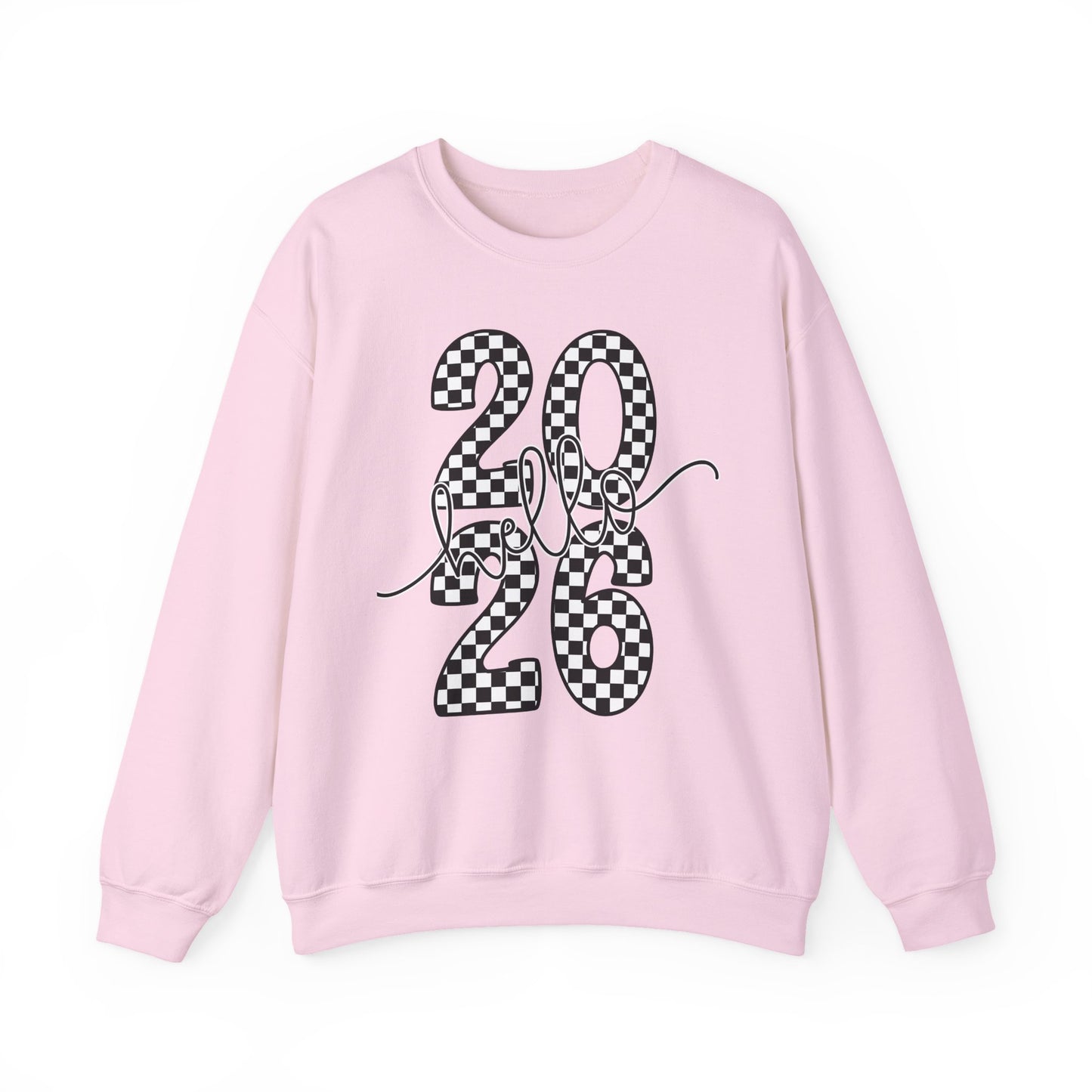 Hello 2026 Checkered Sweatshirt