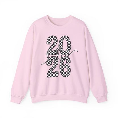 Hello 2026 Checkered Sweatshirt