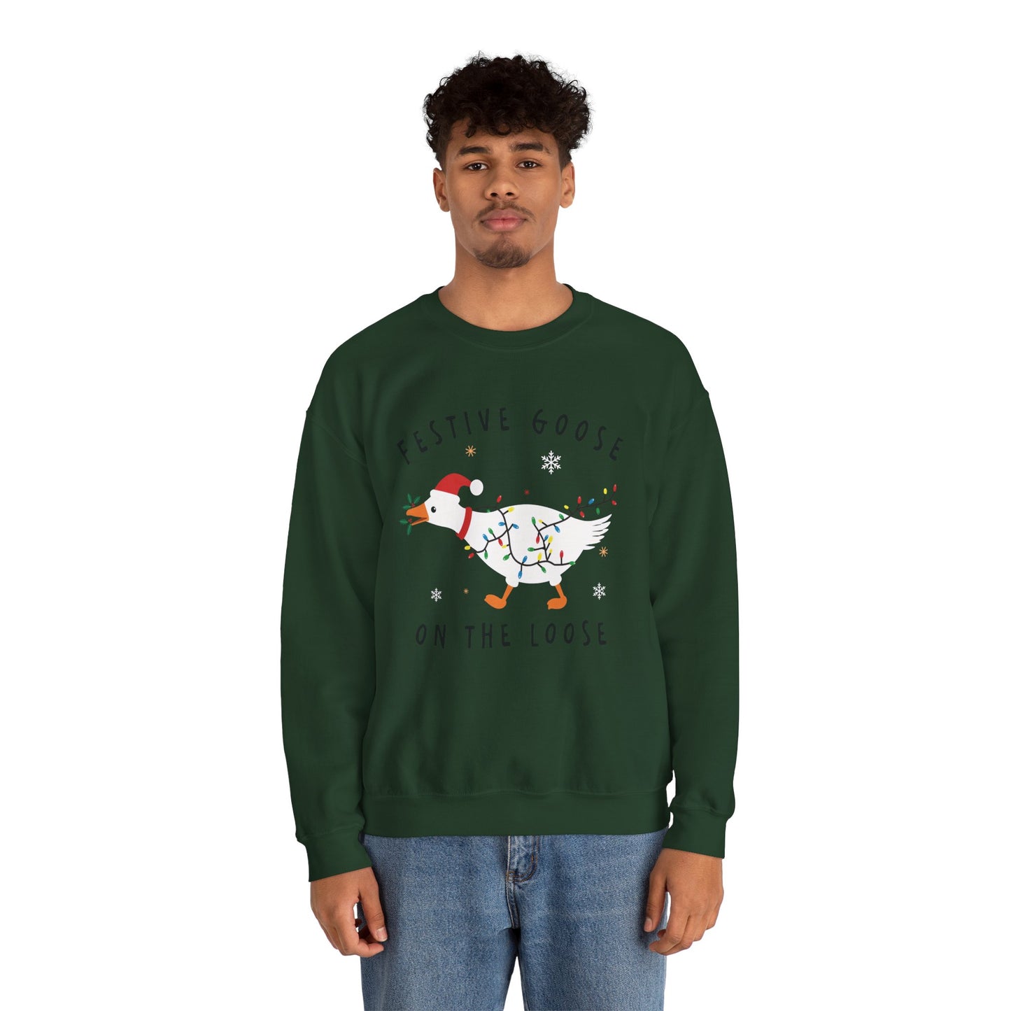 Festive Goose on the Loose Sweatshirt