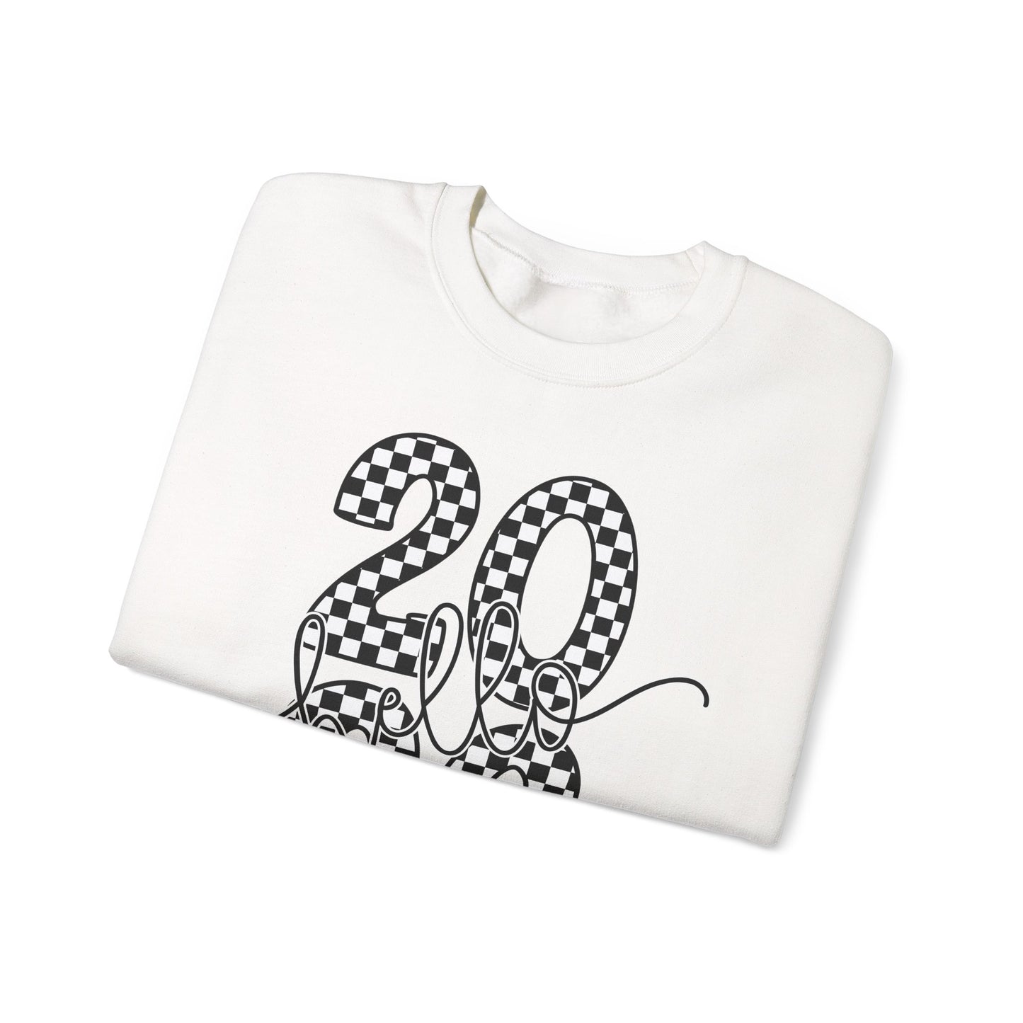 Hello 2026 Checkered Sweatshirt