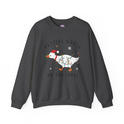 Festive Goose on the Loose Sweatshirt