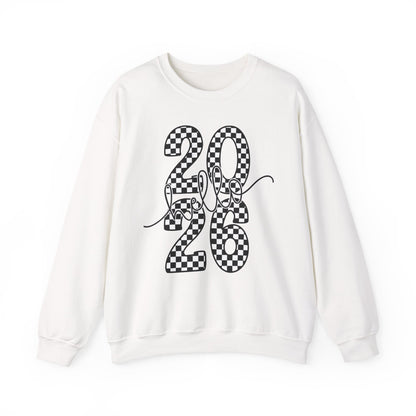 Hello 2026 Checkered Sweatshirt