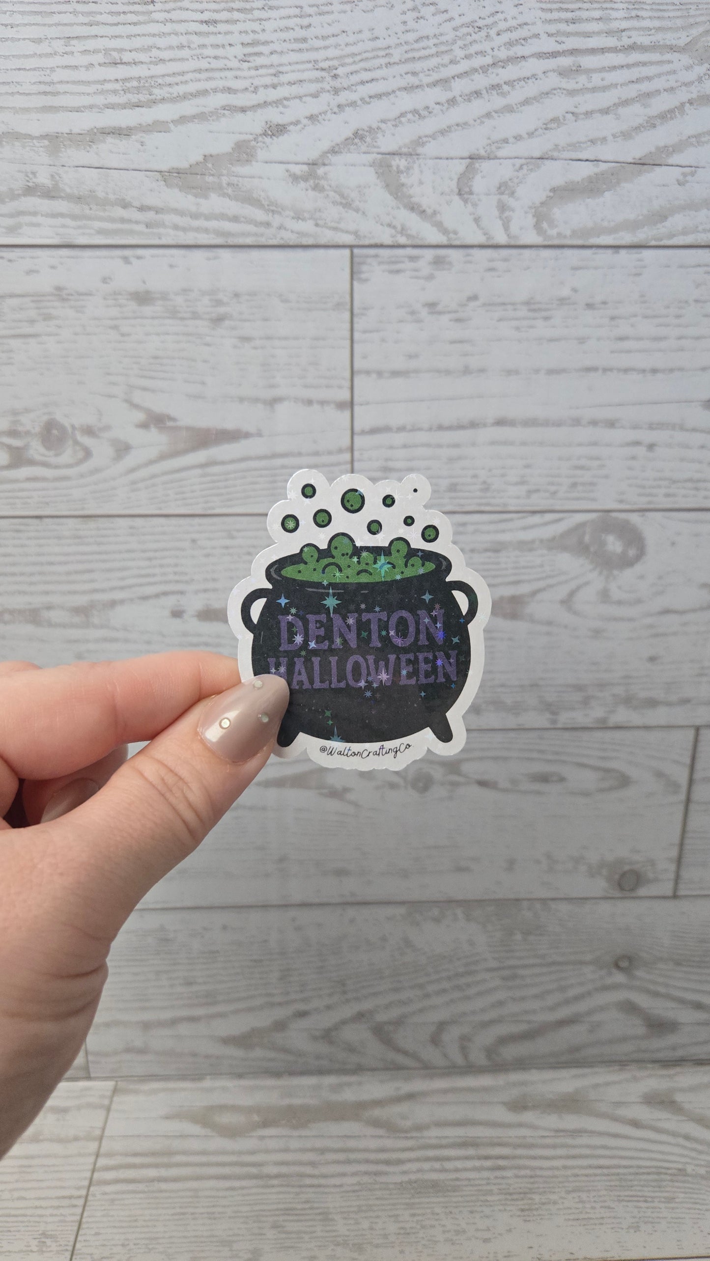 Denton Halloween Cauldron Sticker