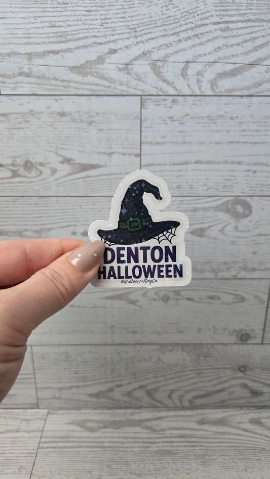 Denton Halloween Witch Hat Sticker