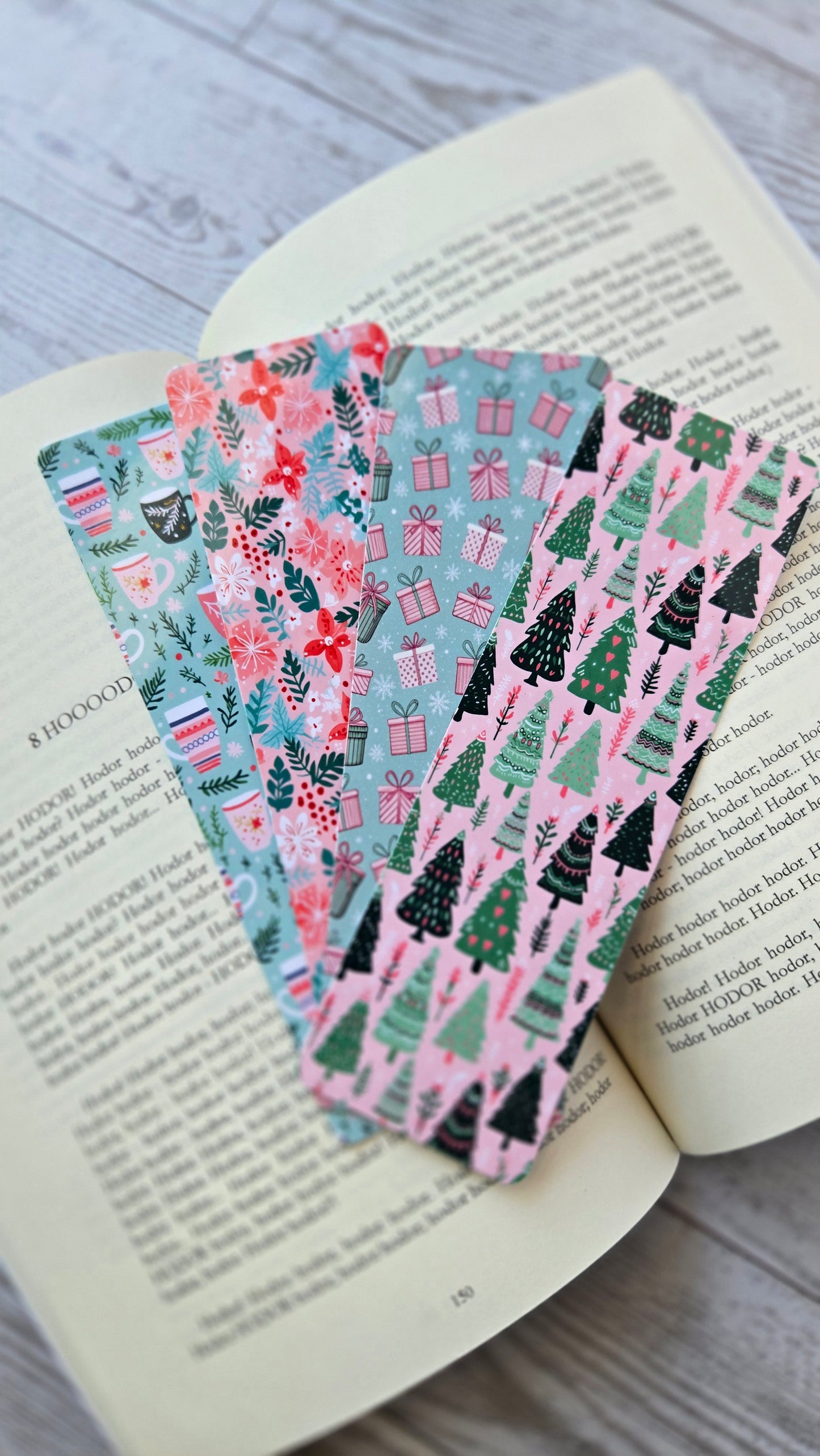 Holiday Winter Floral Bookmark