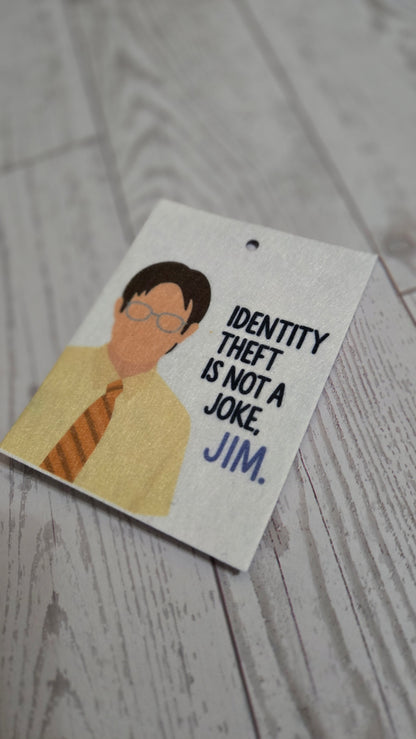 Identity Theft Hanging Air Freshie