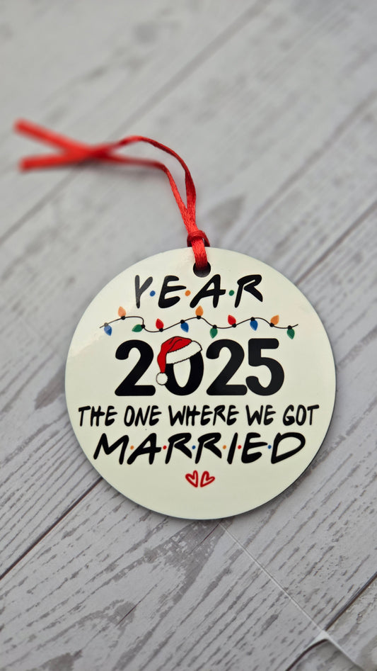 The One Where We Got Married Christmas Ornament