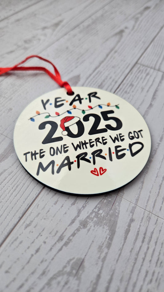 The One Where We Got Married Christmas Ornament