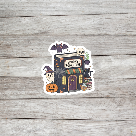 Spooky Bookstore Sticker