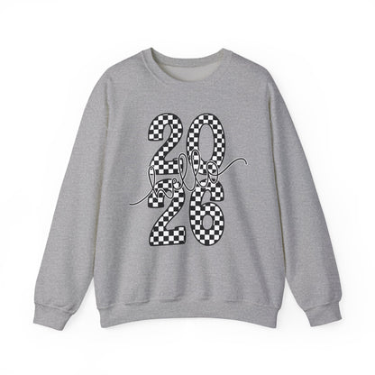 Hello 2026 Checkered Sweatshirt