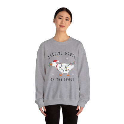Festive Goose on the Loose Sweatshirt