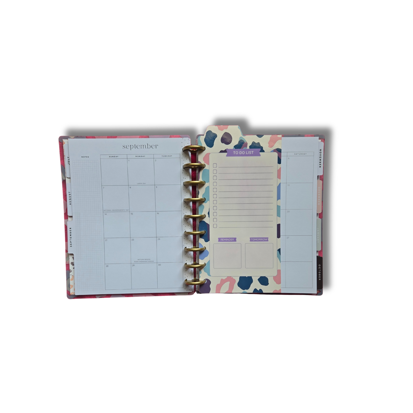 Pastel Leopard Planner Insert – Classic Size