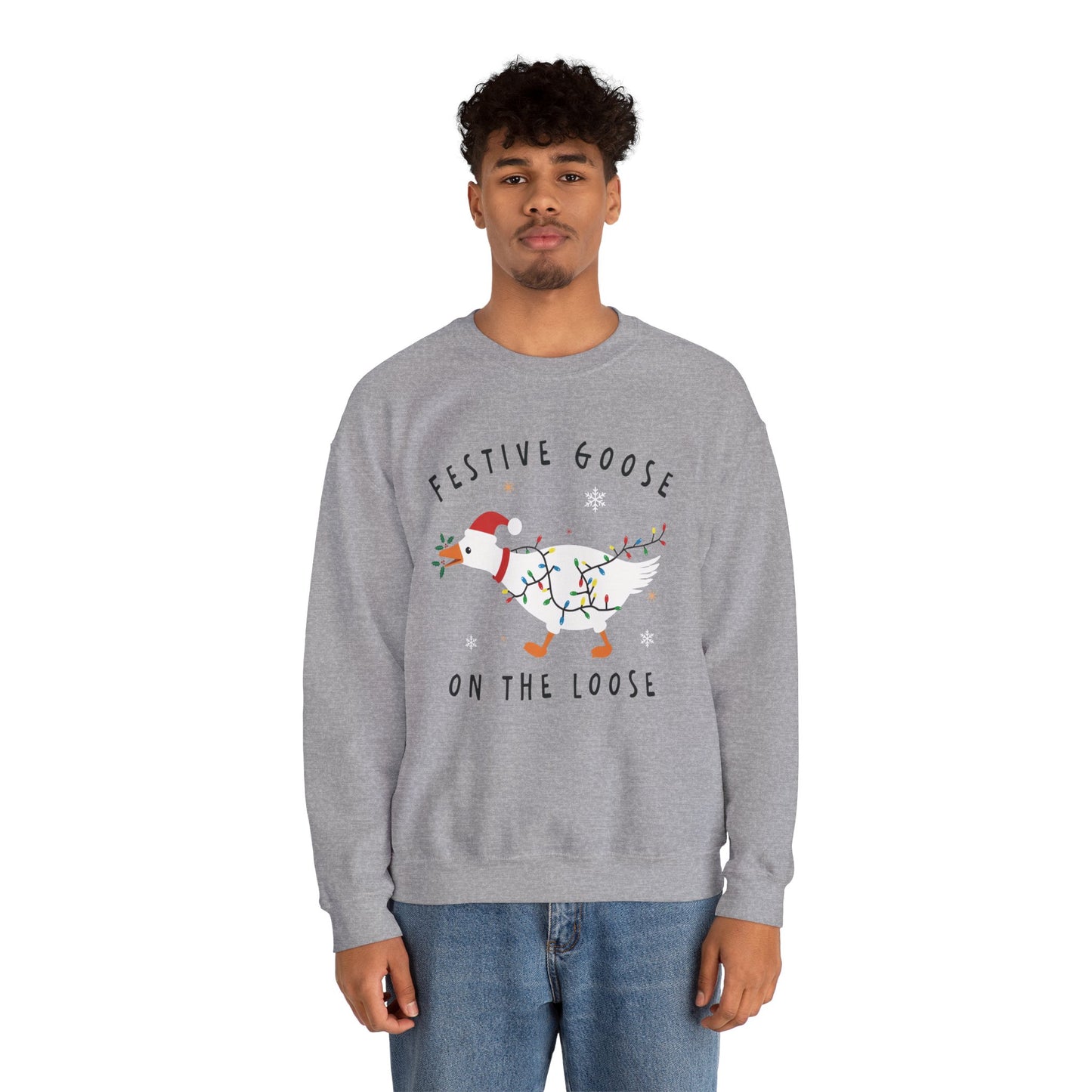 Festive Goose on the Loose Sweatshirt