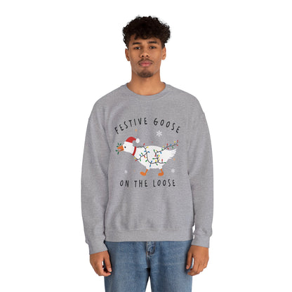 Festive Goose on the Loose Sweatshirt