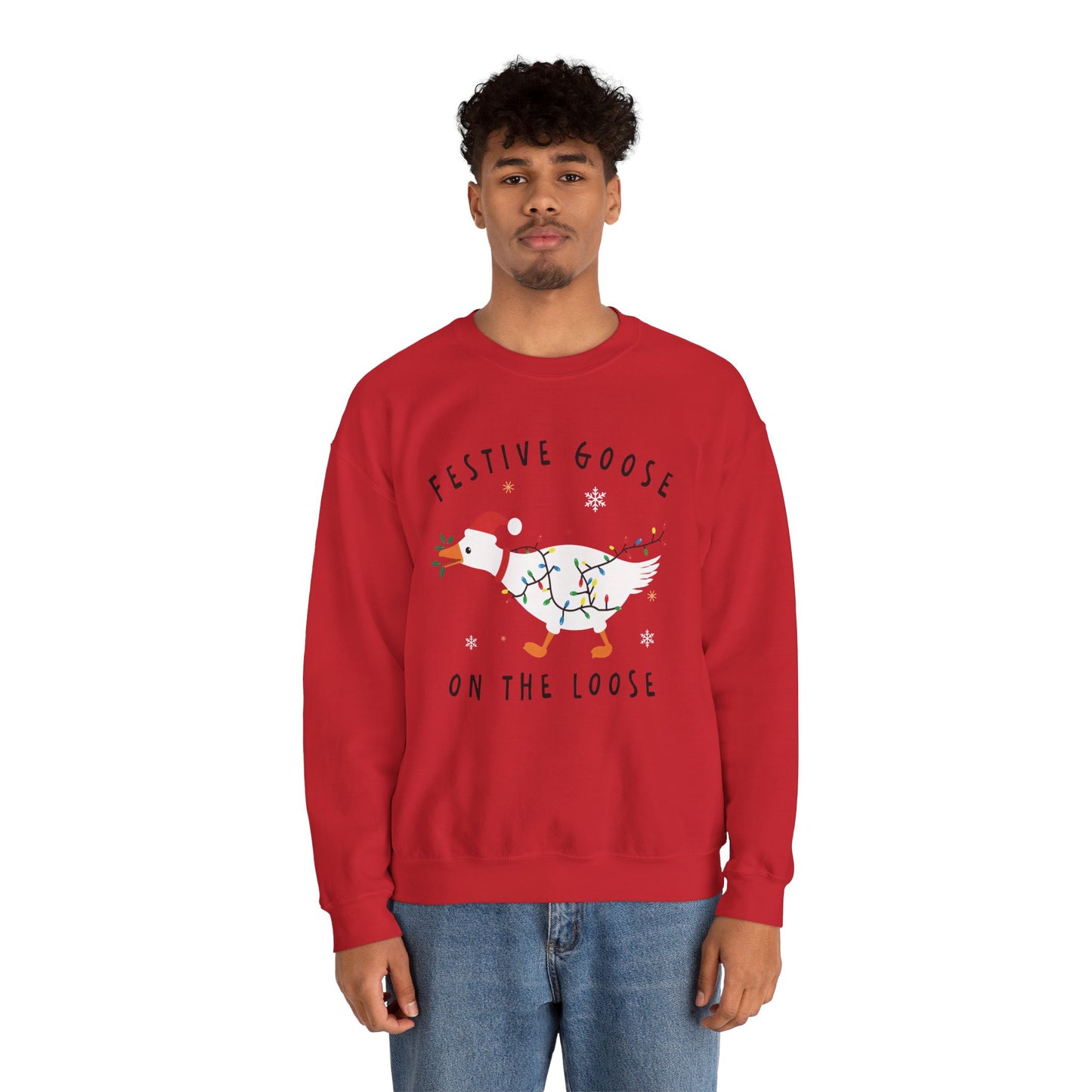 Festive Goose on the Loose Sweatshirt