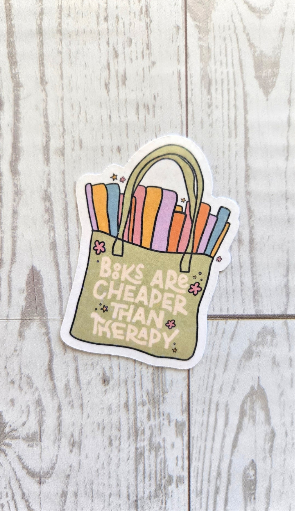 Books Are Cheaper Than Therapy Sticker