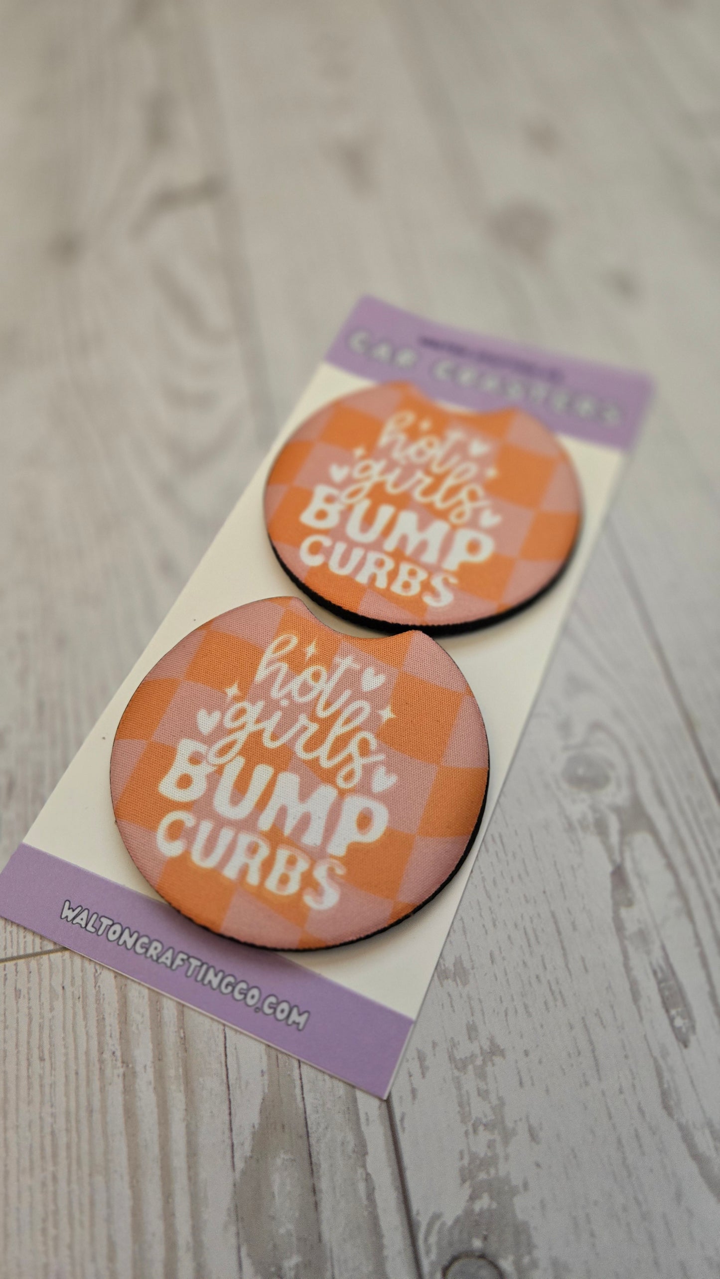 Hot Girls Bump Curbs Car Coaster Set