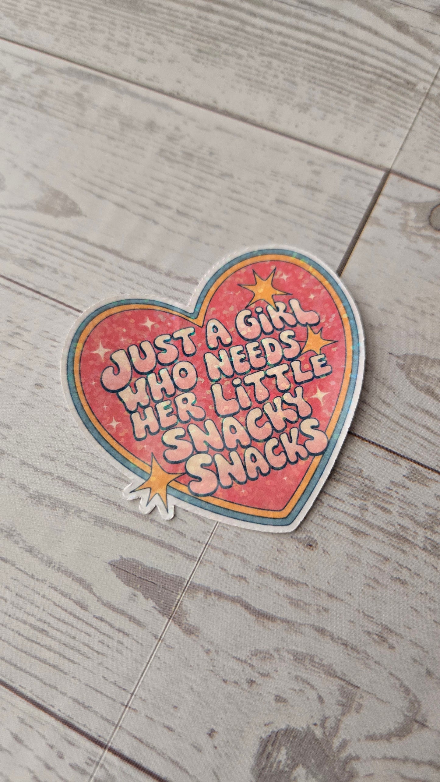 Just a Girl Who Needs Her Little Snacky Snacks Sticker